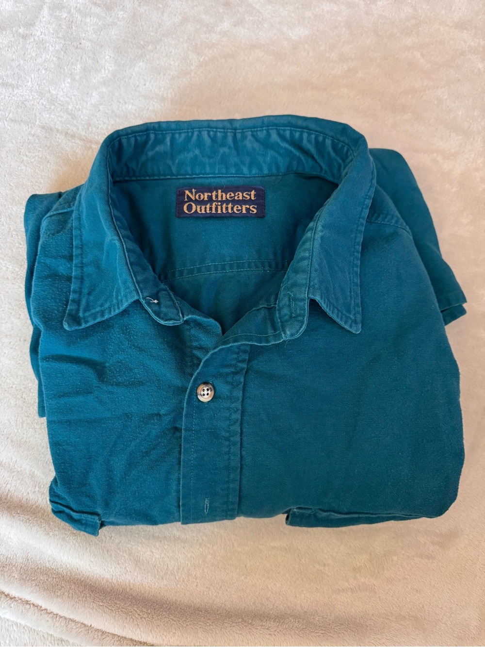 Vintage Northeast Outfitters Men's Casual Button-Down Shirt in Teal